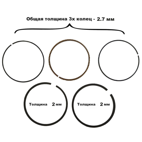 Кольца поршневые 192F-4(GX460)