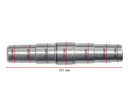 Вал дифференциала КПП минитрактора / мотоблока (161мм)