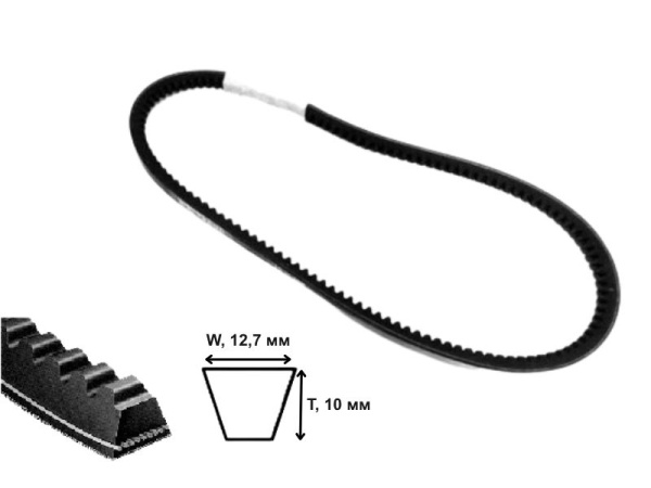 Ремень привода XPA 1370 мотокультиватора, зубчатый