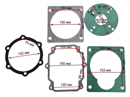 Прокладки КПП мотоблока 9-18лс комплект (5шт) ST-1800F