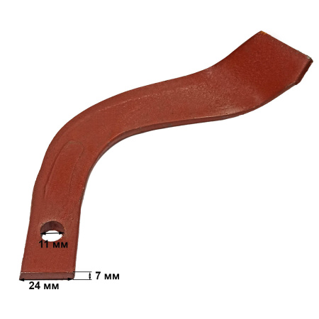 Лезвие фрезы для минитрактора, мотоблока левое (170мм)