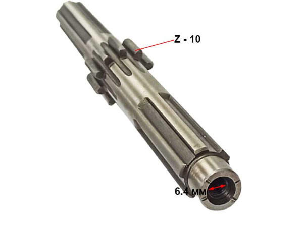 Главный вал КПП мотоблока 9-18лс (3+1,без вом) L-245мм