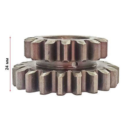 Шестерня задней передачи КПП мотоблока (сдвоенная, Z-20/15)