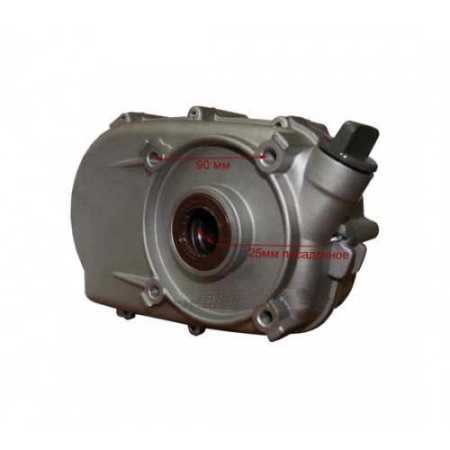 Редуктор понижающий двигателя 9-20лс (вх. вал 25мм, вых. вал 22мм, посадочное 90х90мм)