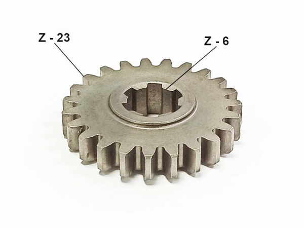 Шестерня КПП мотоблока 6-8лс (Z-23, 50мм,пос. шлиц 17мм)